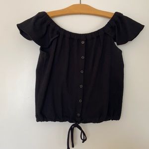 madewell off the shoulder top